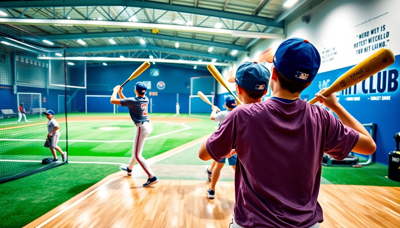 Watch young athletes training hard at Hit Club's indoor facility.