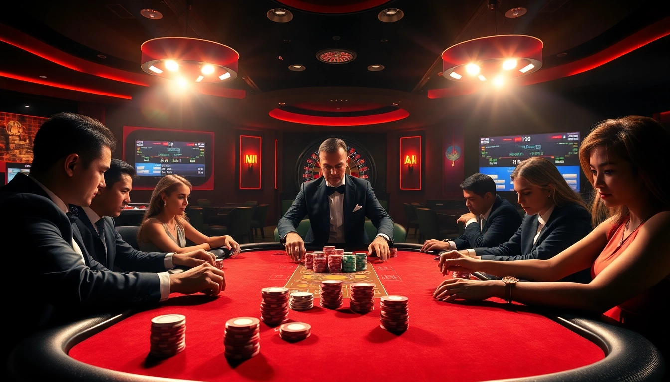 Experience the thrill of a poker night at bet88vn.locker with vibrant chips and intense players.