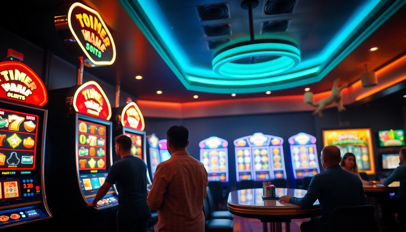 Situs slot gacor dengan mesin slot modern dan pemain bersemangat.